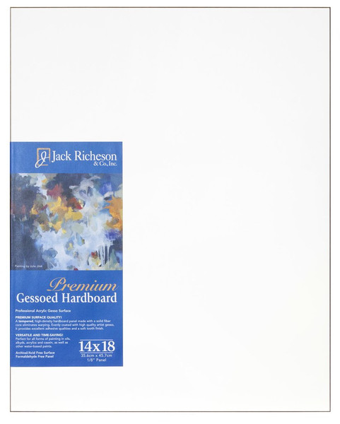 364814, WHITE  1/8" GESSO HARDBOARD PANEL, 14"x 18"              each