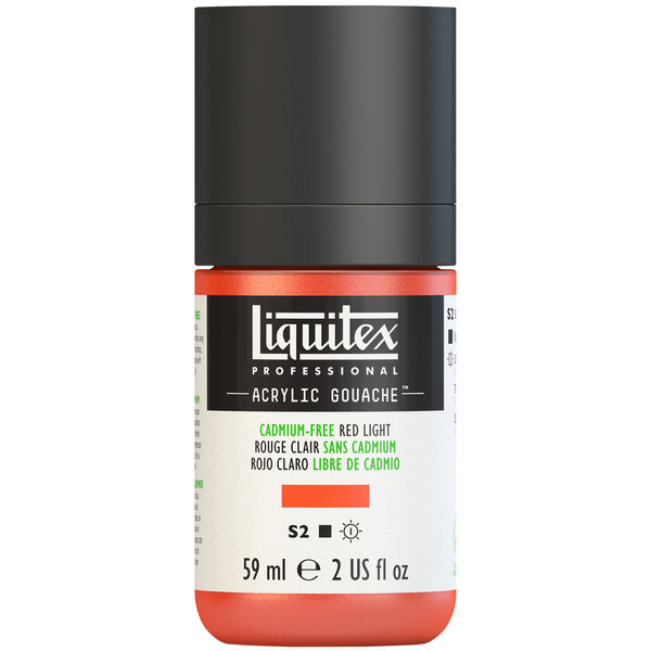 382741, Liquitex Acrylic Gouache, Cadmium-Free Red Light, 2oz.