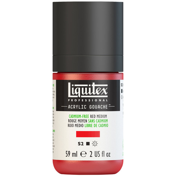 382742, Liquitex Acrylic Gouache, Cadmium-Free Red Medium, 2oz.