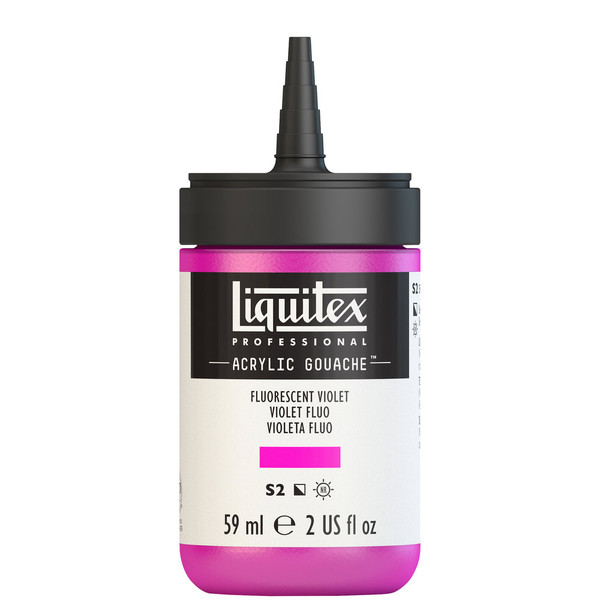 382753, Liquitex Acrylic Gouache, Fluorescent Violet, 2oz.