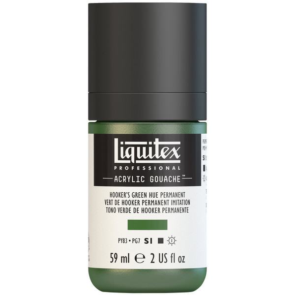 382755, Liquitex Acrylic Gouache, Hooker's Green Hue Permanent, 2oz.