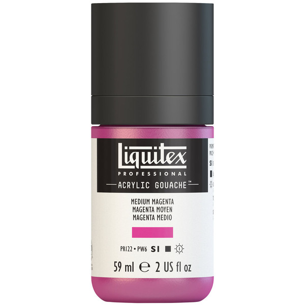 382762, Liquitex Acrylic Gouache, Medium Magenta, 2oz.
