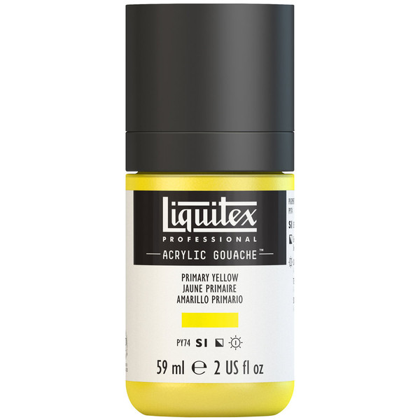 382769, Liquitex Acrylic Gouache, Primary Yellow, 2oz.