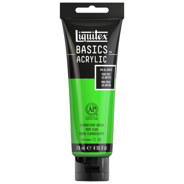 377171, Liquitex Basics, Flourescent Green, 4oz.