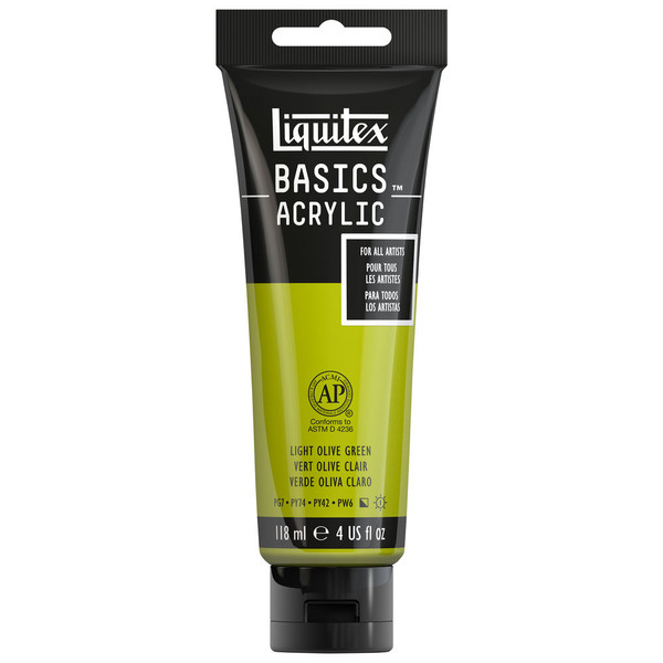 377181, Liquitex Basics, Light Olive Green, 4oz.