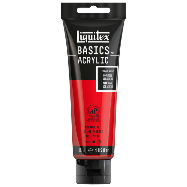 377191, Liquitex Basics, Pyrrole Red, 4oz.