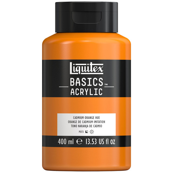 377216, Liquitex Basics, Cadmium Orange Hue, 13.53oz