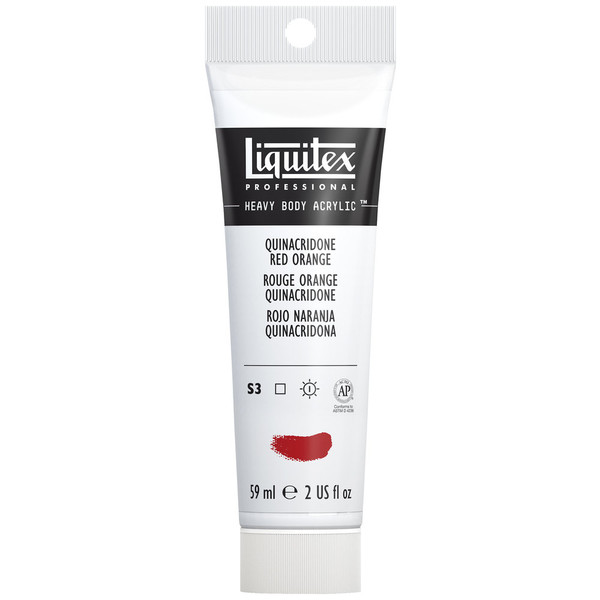 372052, Liquitex Heavy Body, Quinacridone Red Orange, 2oz.
