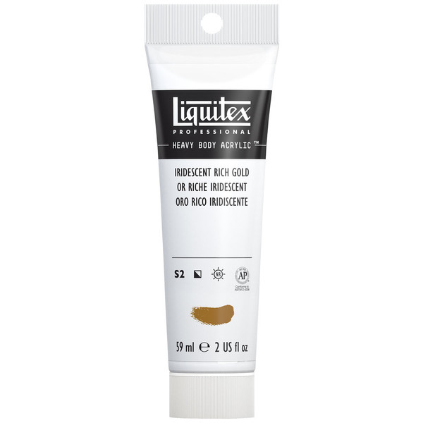 372064, Liquitex Heavy Body, Iridescent Rich Gold, 2oz.