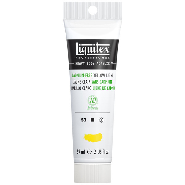 372090, Liquitex Heavy Body, Cadmium-Free Yellow Light, 2oz.