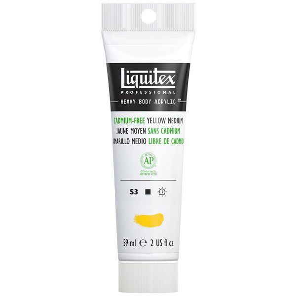 372091, Liquitex Heavy Body, Cadmium-Free Yellow Medium, 2oz.