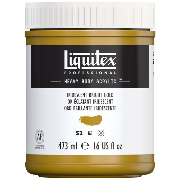 382592, Liquitex Heavy Body, Iridescent Bright Gold, 16oz