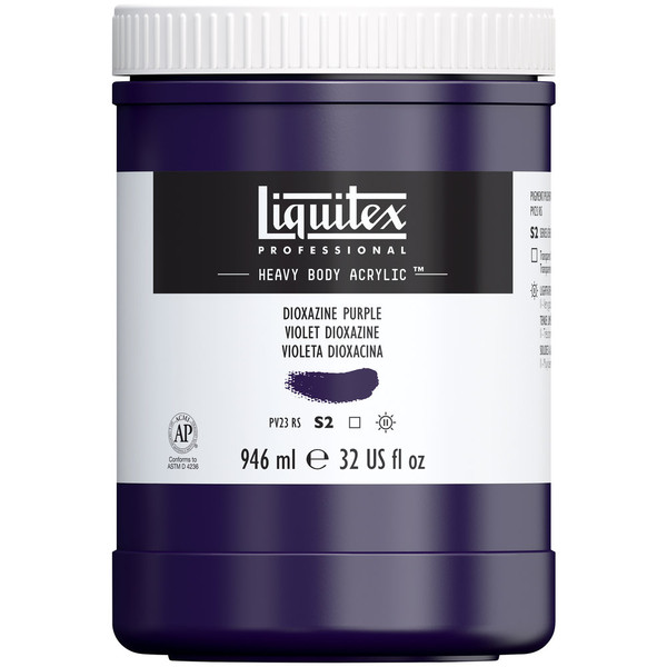 382620, Liquitex Heavy Body, Dioxazine Purple, 32oz