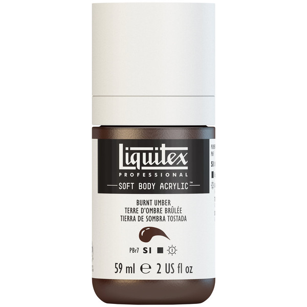 382407, Liquitex Soft Body, Burnt Umber, 2oz
