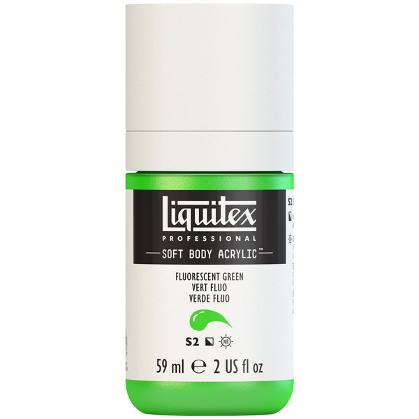 382427, Liquitex Soft Body, Fluorescent Green, 2oz