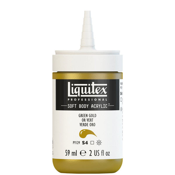 382432, Liquitex Soft Body, Green Gold, 2oz