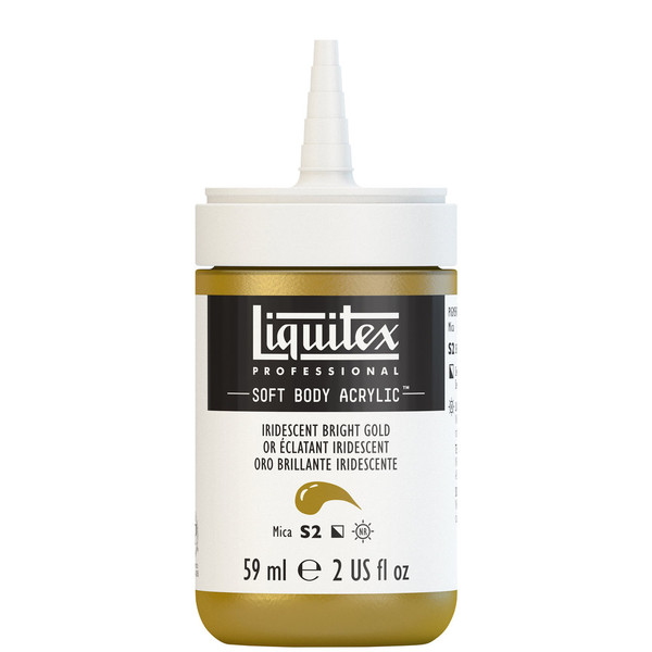 382438, Liquitex Soft Body, Iridescent Bright Gold, 2oz