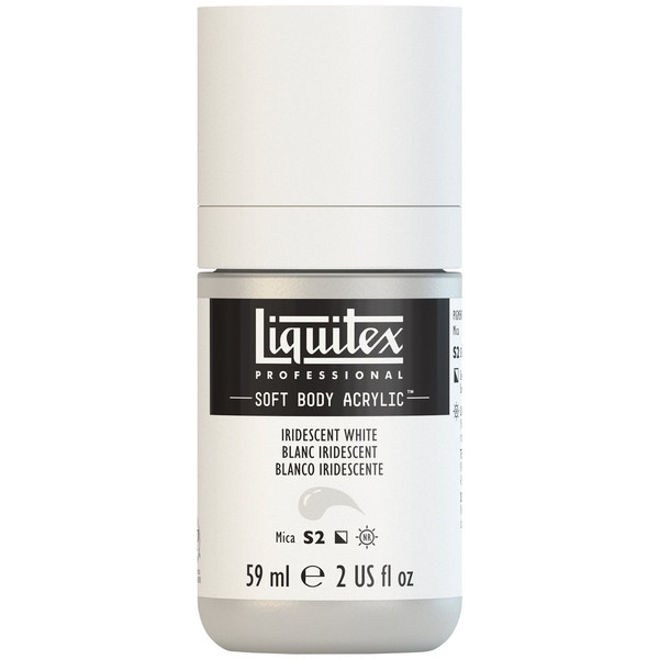 382444, Liquitex Soft Body, Iridescent White, 2oz