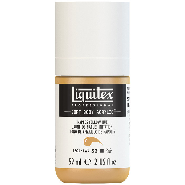 382459, Liquitex Soft Body, Naples Yellow Hue, 2oz