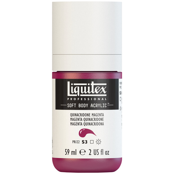 382475, Liquitex Soft Body, Quinacridone Magenta, 2oz