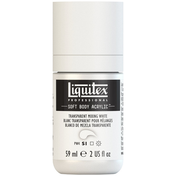 382485, Liquitex Soft Body, Transparent Mixing White, 2oz