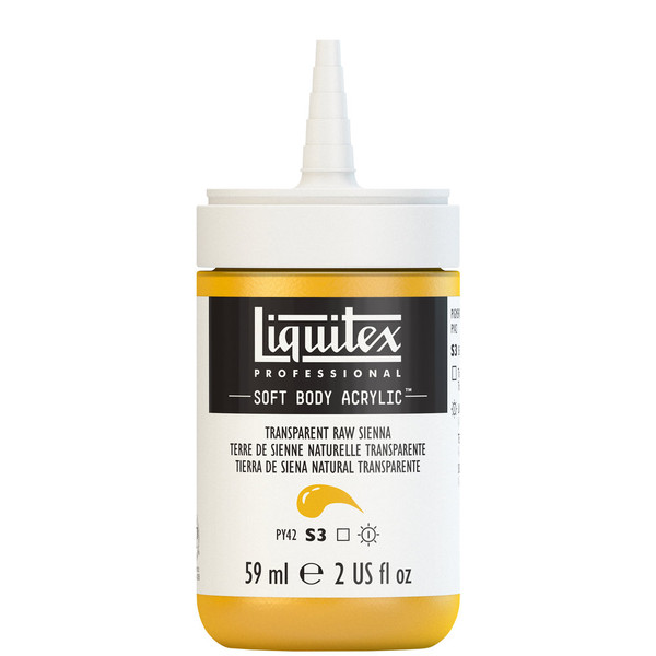 382486, Liquitex Soft Body, Transparent Raw Sienna, 2oz