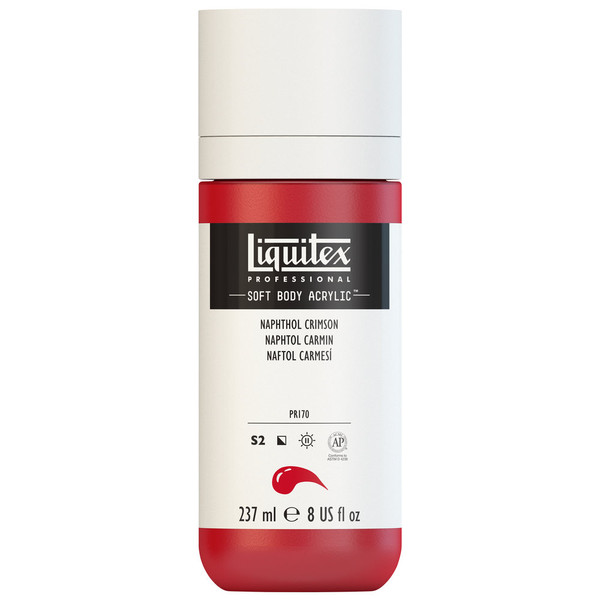 382536, Liquitex Soft Body, Naphthol Crimson,  8oz