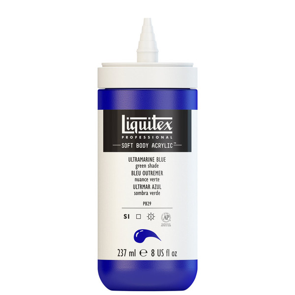 382543, Liquitex Soft Body, Ultramarine Blue green shade,  8oz