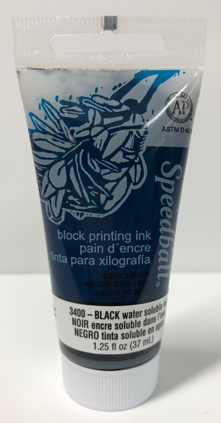 623400, Water-Soluble Block Printing Ink, 1.25oz    Black