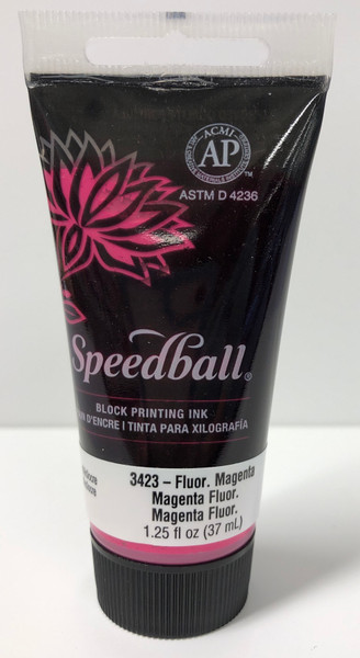 623423, Water-Soluble Block Printing Ink, 1.25oz    Flourescent Magenta