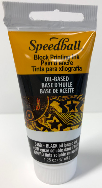 623450, Oil-Base Block Printing Ink,  1.25oz,   Black