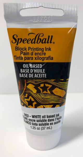 623453, Oil-Base Block Printing Ink,  1.25oz,   White