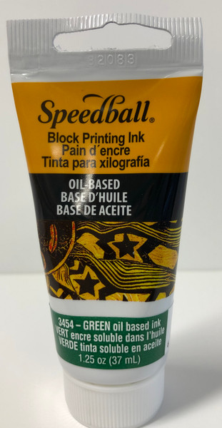 623454, Oil-Base Block Printing Ink,  1.25oz,   Green