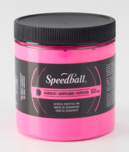 6246216, Acrylic Screen Printing Ink,  8oz.   Fluorescent Magenta