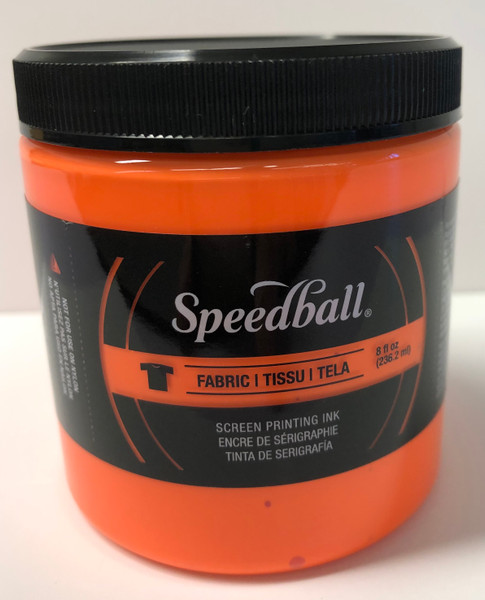 624691, Fabric Screen Printing Ink,  8oz.    Fluorescent Orange