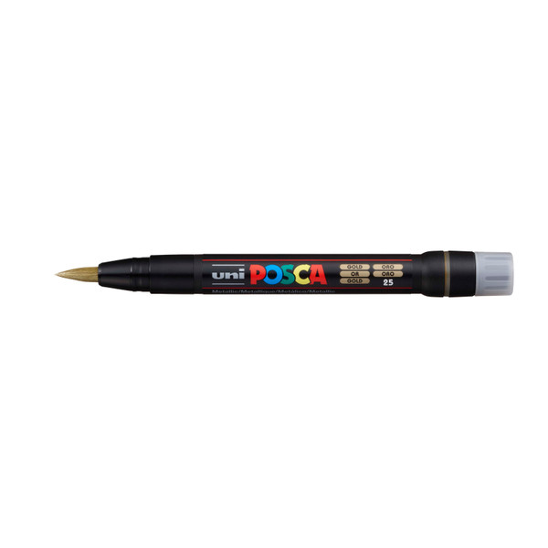 439201, Posca Brush Marker,   Gold