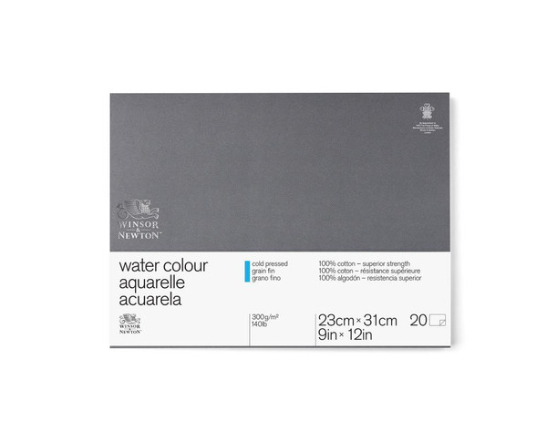 346463, W & N Pro Watercolor Block,Cold Press, 9" x 12" 20 sheets