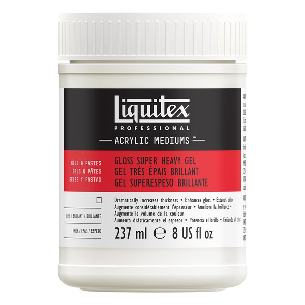373117, Liquitex Gloss Super Heavy Gel Medium, 8 oz