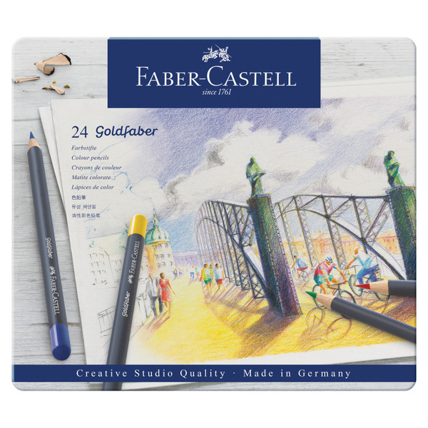 448151, Faber-Castell Goldfaber Colored Pencil Set, 24 pc set