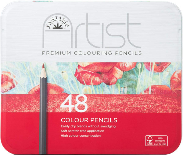 446012, Fantasia Premium Aritst Color Pencils, 48 pc set