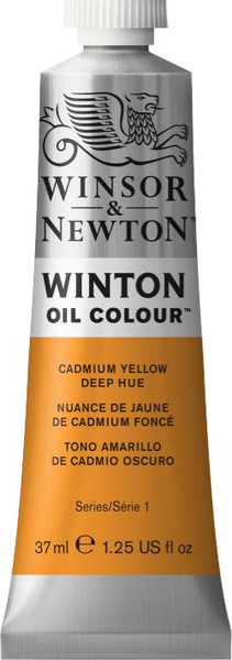 372741, Winton Oil Colour, Cadmium Yellow Deep Hue, 37ml.