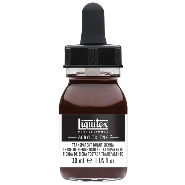 518230, Liquitex Acrylic Ink, Burnt Sienna, 1 oz