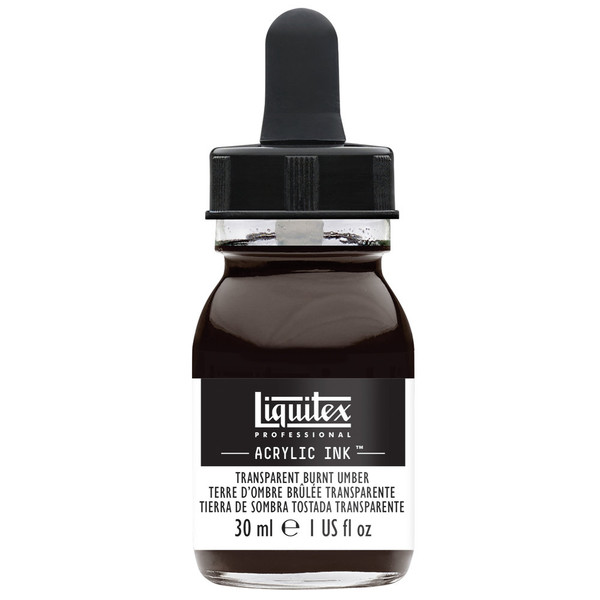 518231, Liquitex Acrylic Ink, Burnt Umber, 1 oz