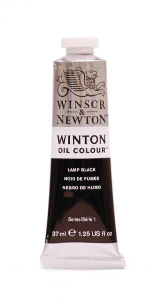 372755, Winton Oil Colour, Lamp Black, 37ml.