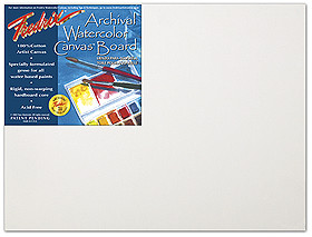 365225, Fredrix Archival Watercolor Canvas Board, 8"x10"
