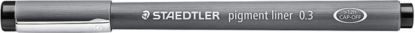 431804, Staedtler Pigment Liner, Black, 0.3