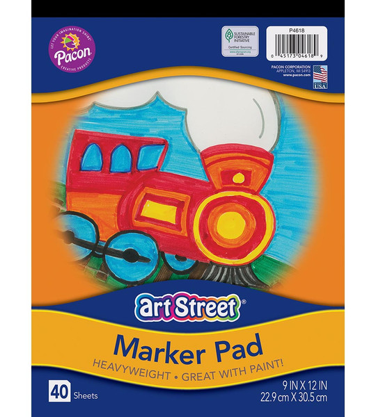 343055, Art Street Marker Pad, 9x12, 40/Sheets