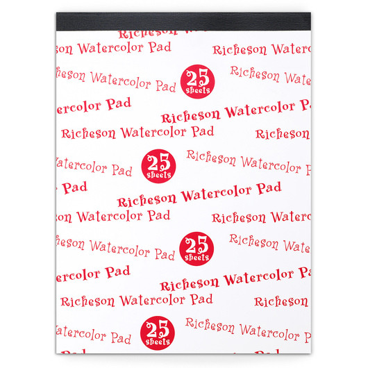 341023, Richeson Student Watercolor Pad, 12"x18", 25 Sheets