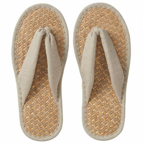 SALE Price, MUJI Hemp pile slippers Tong type M size Mapei weave Ecru ...