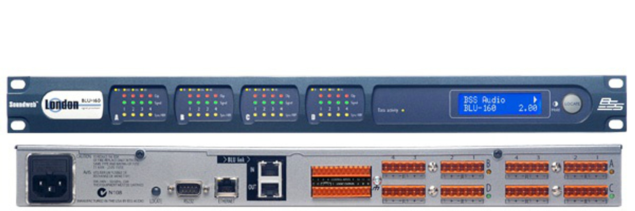 BSS Audio Networked signal processor & BLU link chassis (no CobraNet),  BLU-160